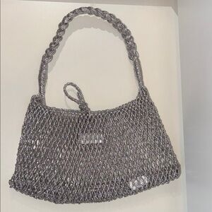 J. Crew Silver Mesh Shoulder Bag